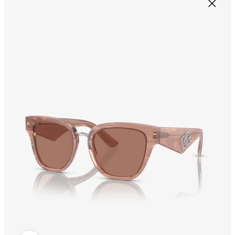 Dolce & Gabbana Women's Brown Acetate Square Butterfly‎ Frame Sunglasses DG4394